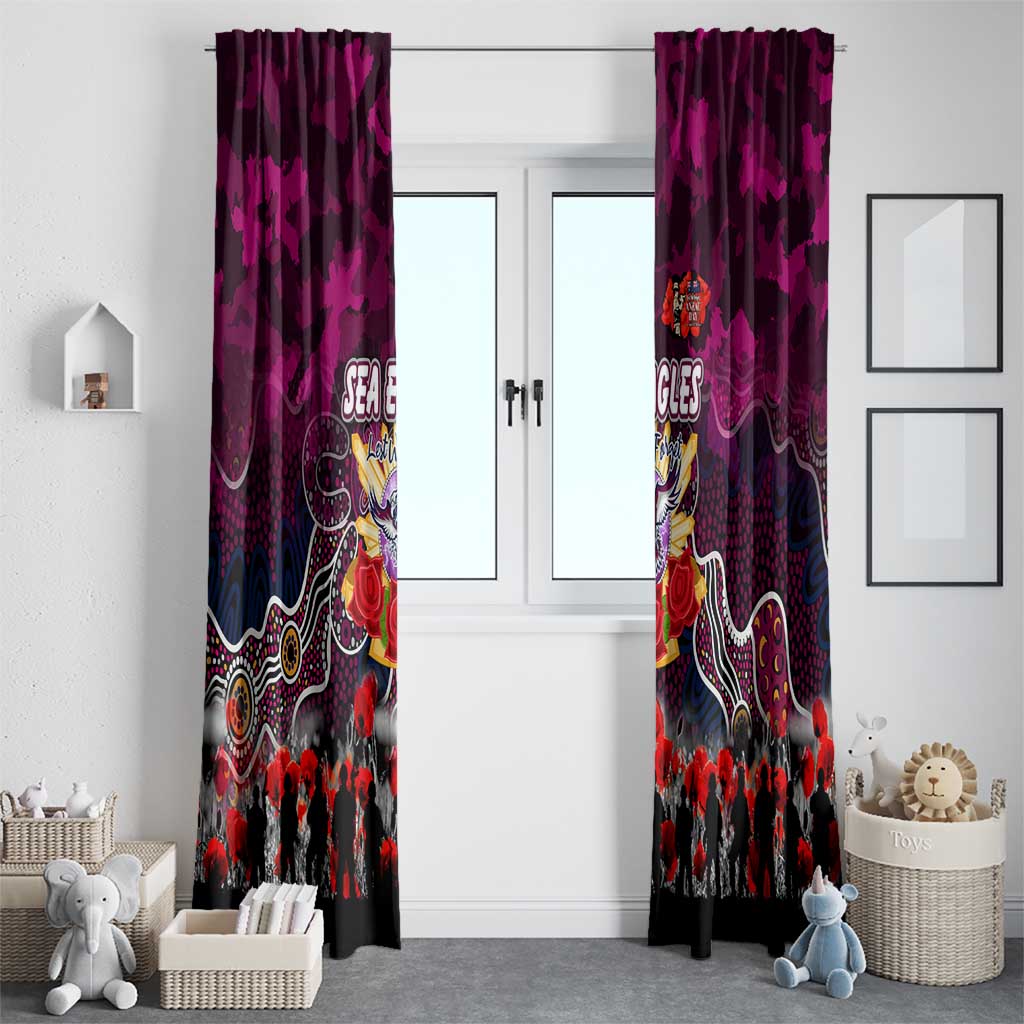 Sea Eagles ANZAC Day Window Curtain Australian Army - Lest We Forget