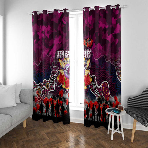 Sea Eagles ANZAC Day Window Curtain Australian Army - Lest We Forget