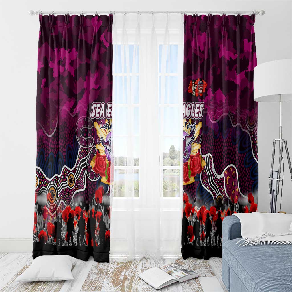 Sea Eagles ANZAC Day Window Curtain Australian Army - Lest We Forget