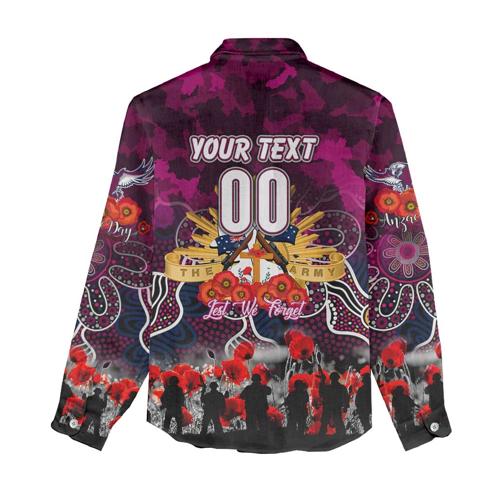 Personalized Sea Eagles ANZAC Day Women Casual Shirt Australian Army - Lest We Forget