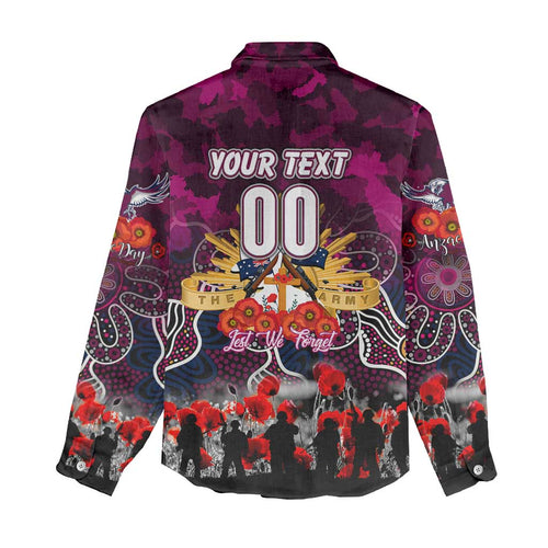 Personalized Sea Eagles ANZAC Day Women Casual Shirt Australian Army - Lest We Forget
