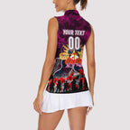 Personalized Sea Eagles ANZAC Day Women Sleeveless Polo Shirt Australian Army - Lest We Forget
