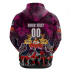 Personalized Sea Eagles ANZAC Day Zip Hoodie Australian Army - Lest We Forget