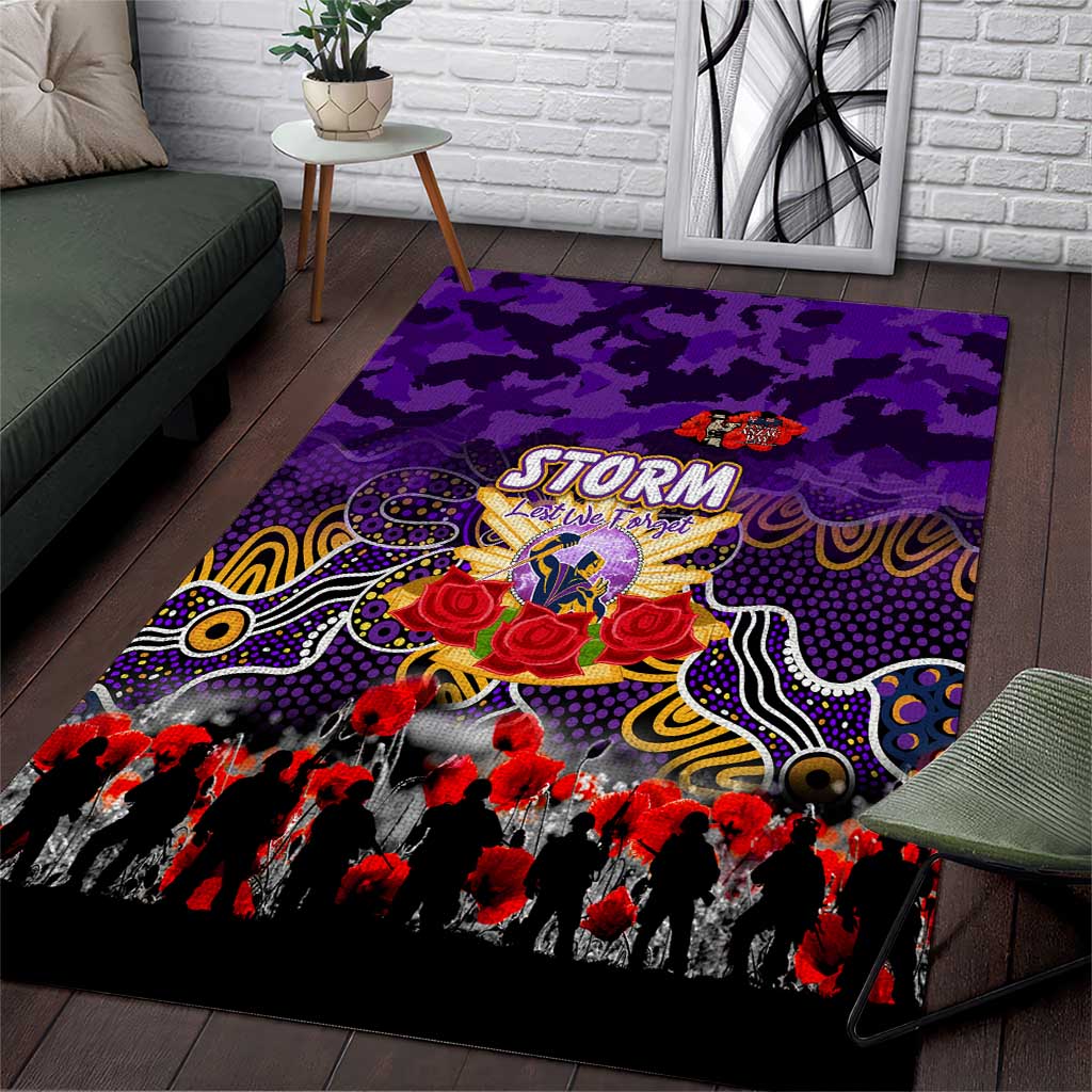 Storm ANZAC Day Area Rug Australian Army - Lest We Forget