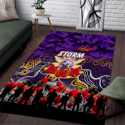 Storm ANZAC Day Area Rug Australian Army - Lest We Forget