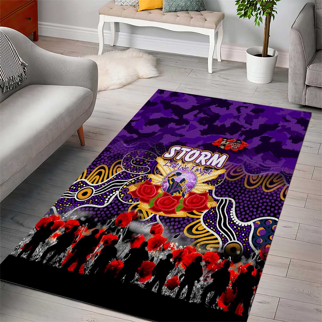 Storm ANZAC Day Area Rug Australian Army - Lest We Forget