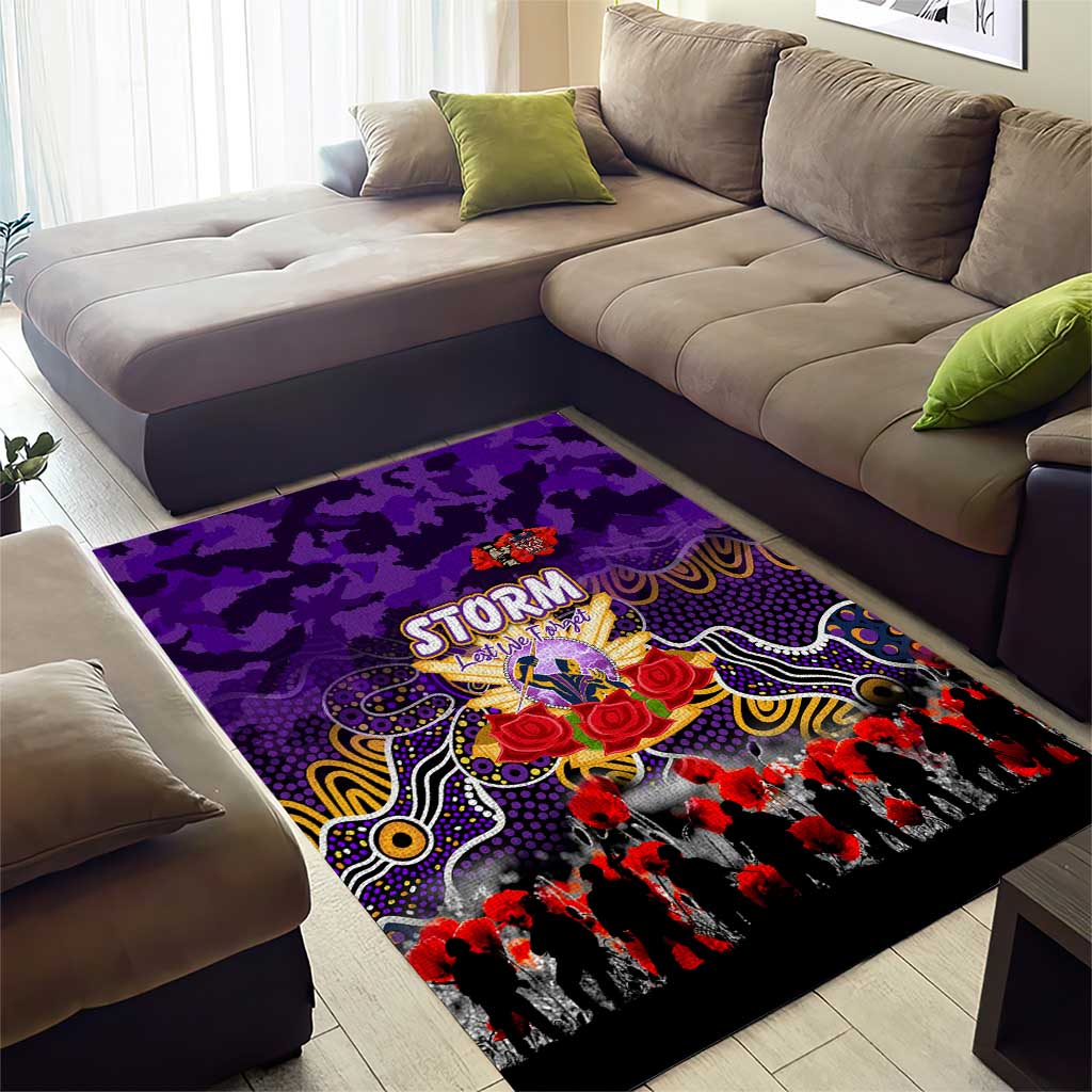 Storm ANZAC Day Area Rug Australian Army - Lest We Forget