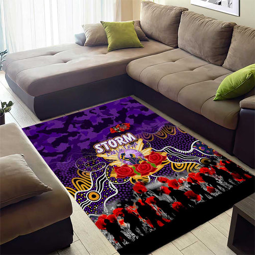 Storm ANZAC Day Area Rug Australian Army - Lest We Forget