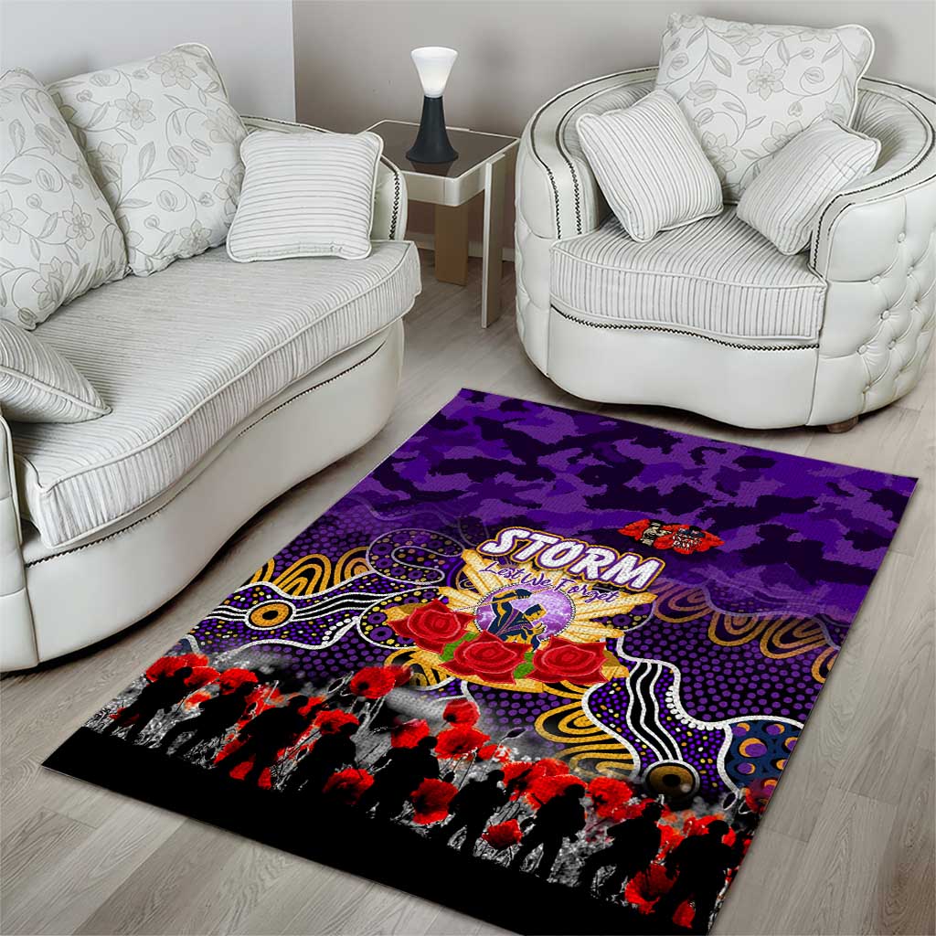Storm ANZAC Day Area Rug Australian Army - Lest We Forget