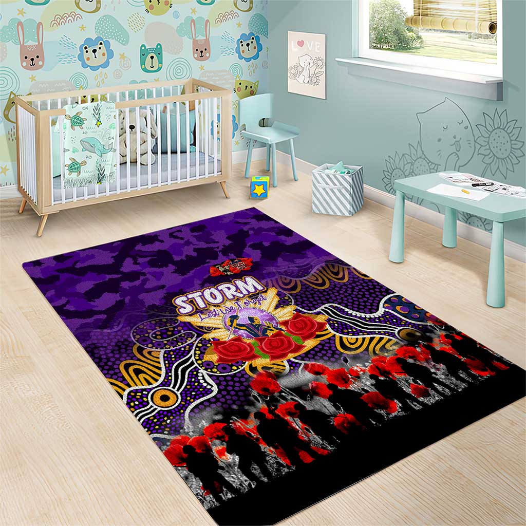 Storm ANZAC Day Area Rug Australian Army - Lest We Forget