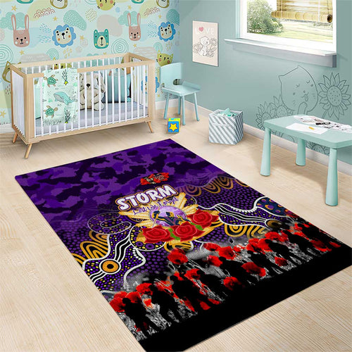 Storm ANZAC Day Area Rug Australian Army - Lest We Forget