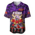 Personalized Storm ANZAC Day Baseball Jersey Australian Army - Lest We Forget