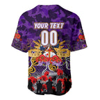 Personalized Storm ANZAC Day Baseball Jersey Australian Army - Lest We Forget