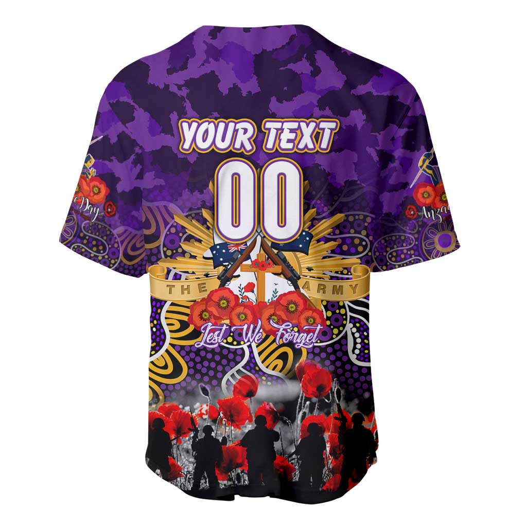Personalized Storm ANZAC Day Baseball Jersey Australian Army - Lest We Forget