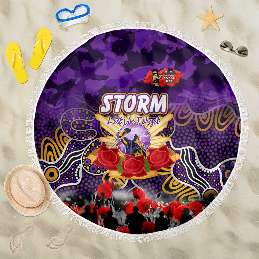 Storm ANZAC Day Beach Blanket Australian Army - Lest We Forget