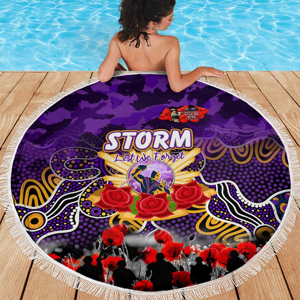 Storm ANZAC Day Beach Blanket Australian Army - Lest We Forget