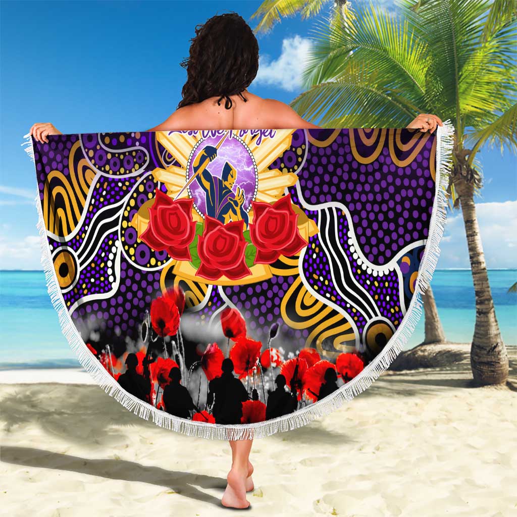 Storm ANZAC Day Beach Blanket Australian Army - Lest We Forget