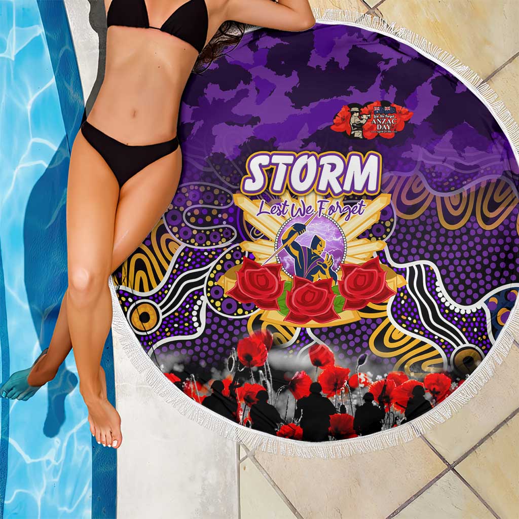Storm ANZAC Day Beach Blanket Australian Army - Lest We Forget