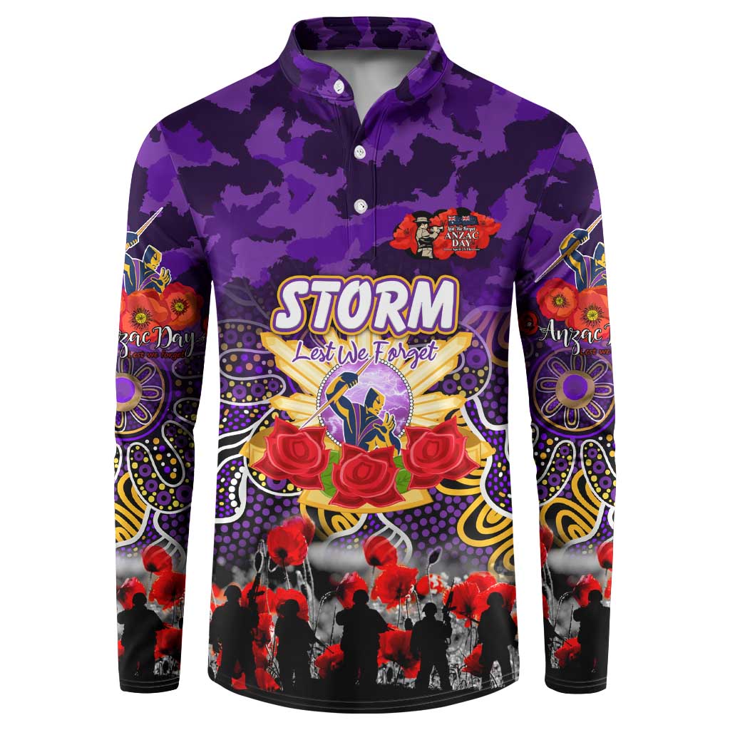 Personalized Storm ANZAC Day Button Sweatshirt Australian Army - Lest We Forget