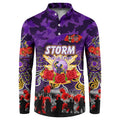 Personalized Storm ANZAC Day Button Sweatshirt Australian Army - Lest We Forget