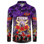 Personalized Storm ANZAC Day Button Sweatshirt Australian Army - Lest We Forget