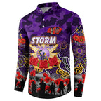 Personalized Storm ANZAC Day Button Sweatshirt Australian Army - Lest We Forget