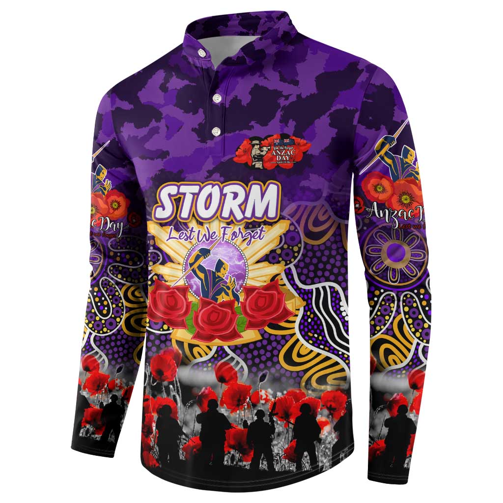 Personalized Storm ANZAC Day Button Sweatshirt Australian Army - Lest We Forget