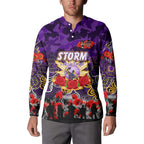 Personalized Storm ANZAC Day Button Sweatshirt Australian Army - Lest We Forget
