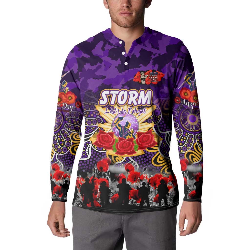 Personalized Storm ANZAC Day Button Sweatshirt Australian Army - Lest We Forget