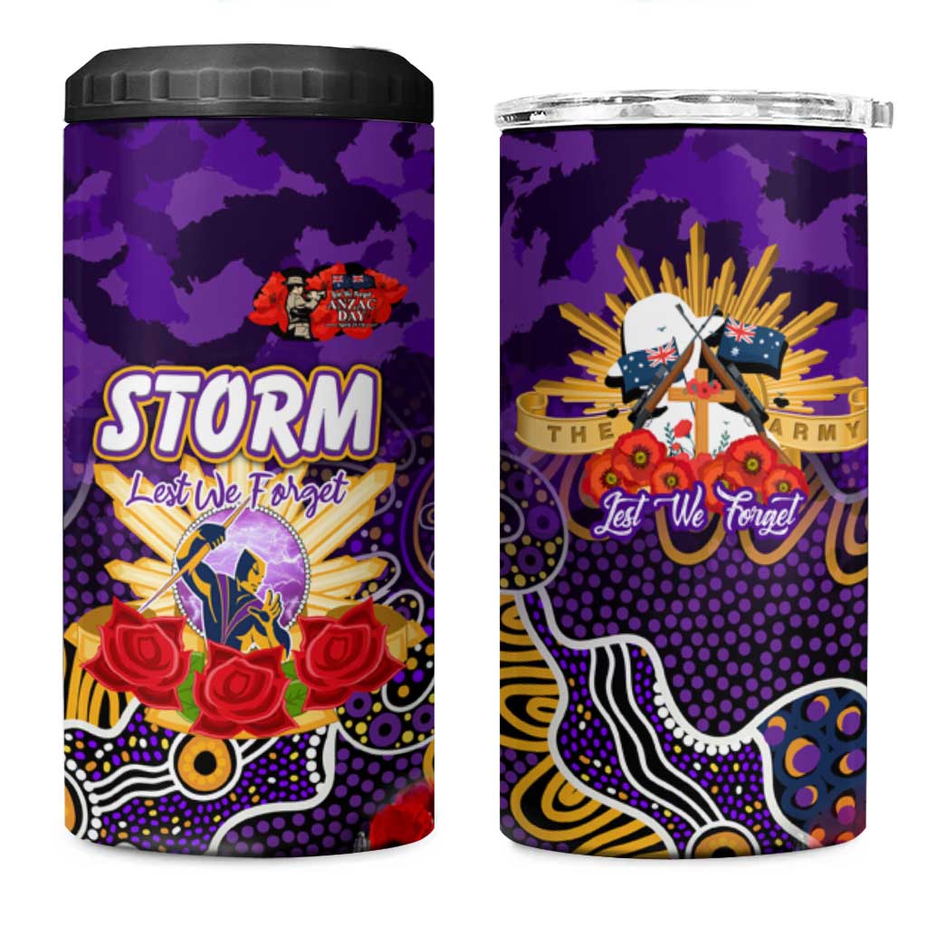 Personalized Storm ANZAC Day 4 in 1 Can Cooler Tumbler Australian Army - Lest We Forget