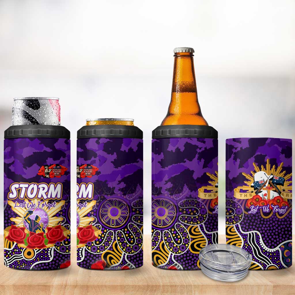 Personalized Storm ANZAC Day 4 in 1 Can Cooler Tumbler Australian Army - Lest We Forget