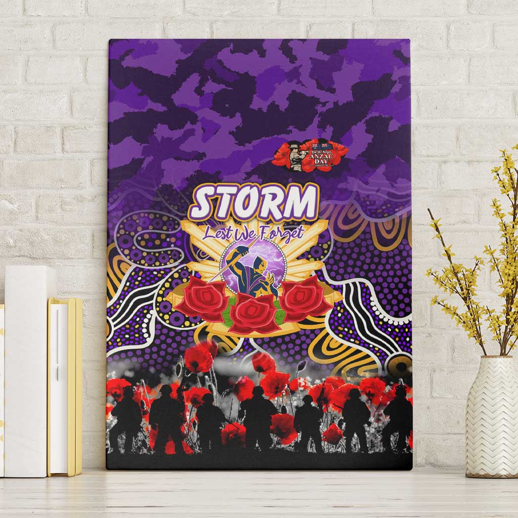 Storm ANZAC Day Canvas Wall Art Australian Army - Lest We Forget