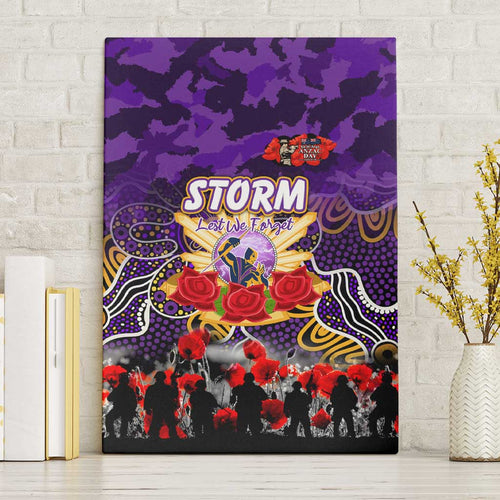 Storm ANZAC Day Canvas Wall Art Australian Army - Lest We Forget