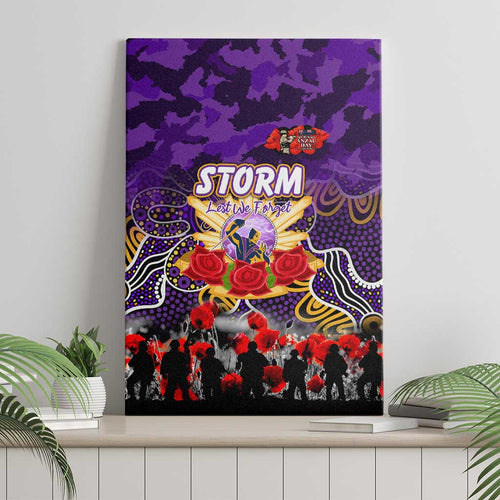 Storm ANZAC Day Canvas Wall Art Australian Army - Lest We Forget