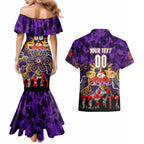 Personalized Storm ANZAC Day Couples Matching Mermaid Dress and Hawaiian Shirt Australian Army - Lest We Forget