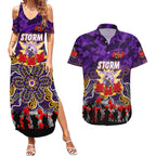 Personalized Storm ANZAC Day Couples Matching Summer Maxi Dress and Hawaiian Shirt Australian Army - Lest We Forget
