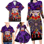 Personalized Storm ANZAC Day Family Matching Long Sleeve Bodycon Dress and Hawaiian Shirt Australian Army - Lest We Forget
