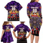 Personalized Storm ANZAC Day Family Matching Long Sleeve Bodycon Dress and Hawaiian Shirt Australian Army - Lest We Forget