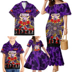 Personalized Storm ANZAC Day Family Matching Mermaid Dress and Hawaiian Shirt Australian Army - Lest We Forget