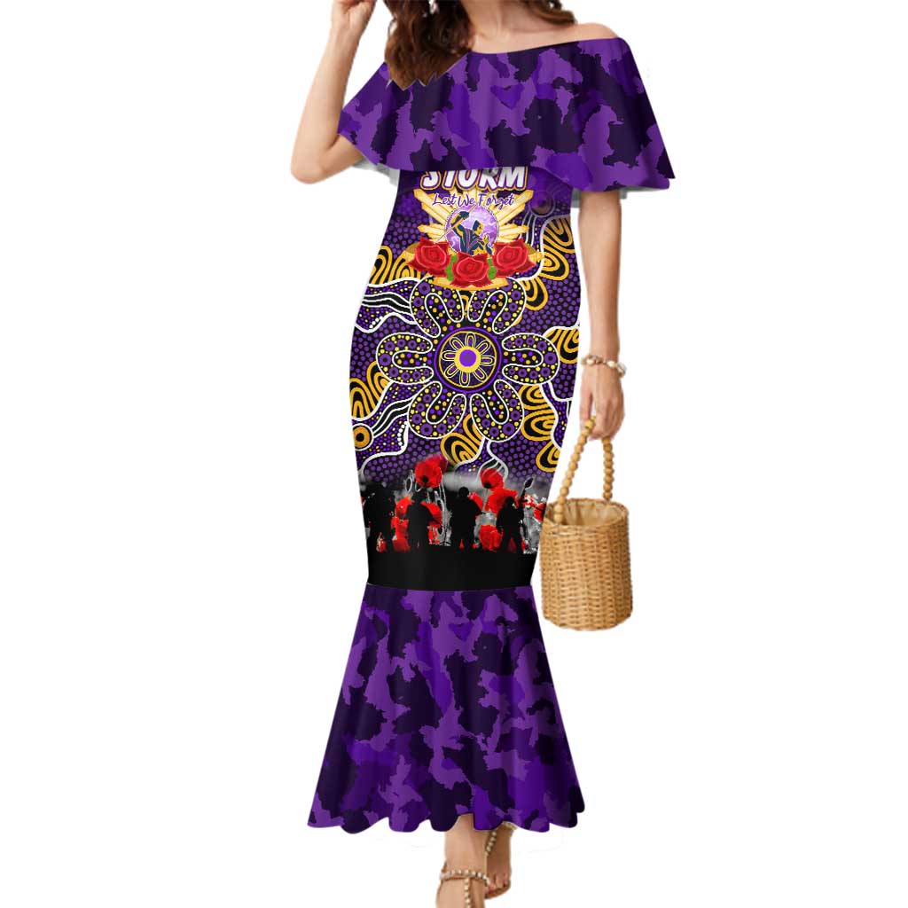 Personalized Storm ANZAC Day Family Matching Mermaid Dress and Hawaiian Shirt Australian Army - Lest We Forget