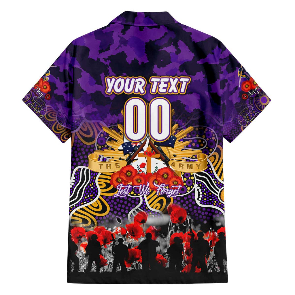 Personalized Storm ANZAC Day Family Matching Off The Shoulder Long Sleeve Dress and Hawaiian Shirt Australian Army - Lest We Forget