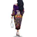 Personalized Storm ANZAC Day Family Matching Off The Shoulder Long Sleeve Dress and Hawaiian Shirt Australian Army - Lest We Forget