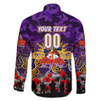 Personalized Storm ANZAC Day Family Matching Off Shoulder Maxi Dress and Hawaiian Shirt Australian Army - Lest We Forget