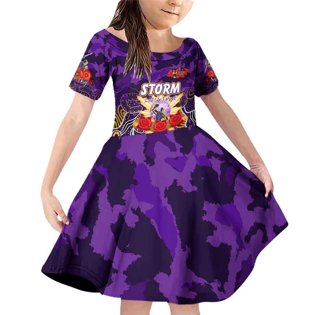 Personalized Storm ANZAC Day Family Matching Off Shoulder Short Dress and Hawaiian Shirt Australian Army - Lest We Forget