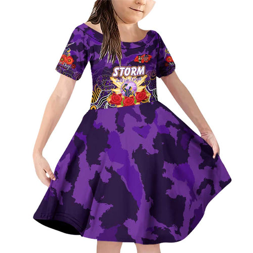 Personalized Storm ANZAC Day Family Matching Off Shoulder Short Dress and Hawaiian Shirt Australian Army - Lest We Forget