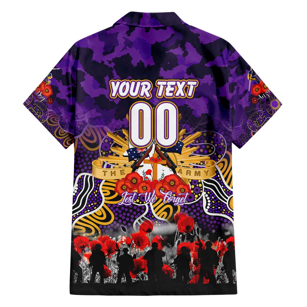 Personalized Storm ANZAC Day Family Matching Off Shoulder Short Dress and Hawaiian Shirt Australian Army - Lest We Forget