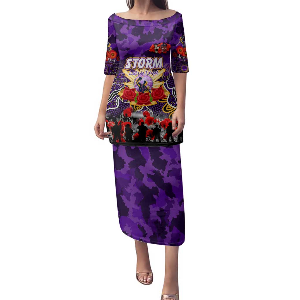Personalized Storm ANZAC Day Family Matching Puletasi and Hawaiian Shirt Australian Army - Lest We Forget