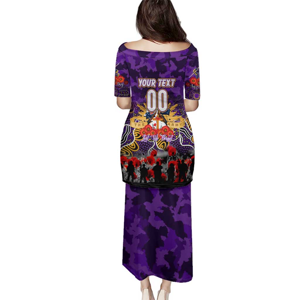 Personalized Storm ANZAC Day Family Matching Puletasi and Hawaiian Shirt Australian Army - Lest We Forget