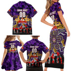 Personalized Storm ANZAC Day Family Matching Short Sleeve Bodycon Dress and Hawaiian Shirt Australian Army - Lest We Forget