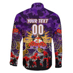 Personalized Storm ANZAC Day Family Matching Short Sleeve Bodycon Dress and Hawaiian Shirt Australian Army - Lest We Forget